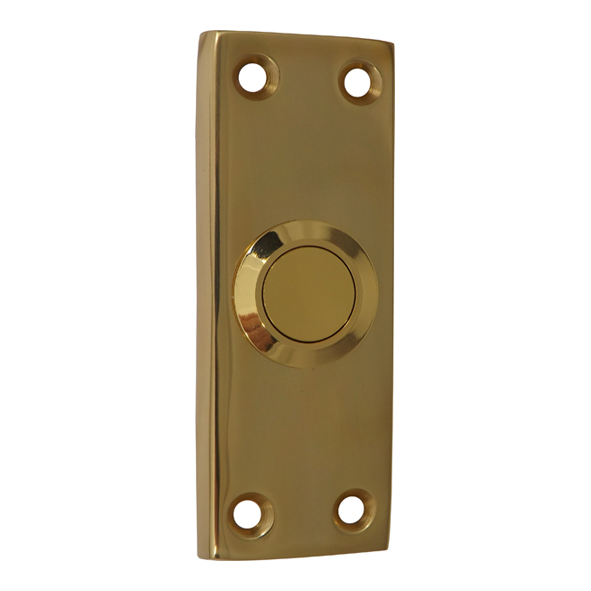 AA31 • 076 x 025mm • Polished Brass • Carlisle Brass Victorian Rectangular Bell Push