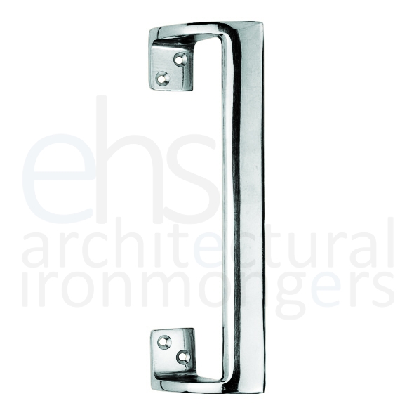 AA90CP  230mm  Polished Chrome  Carlisle Brass Modern Cranked Face Fixing Pull Handle