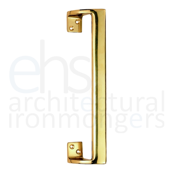 AA91  305mm  Polished Brass  Carlisle Brass Modern Cranked Face Fixing Pull Handle