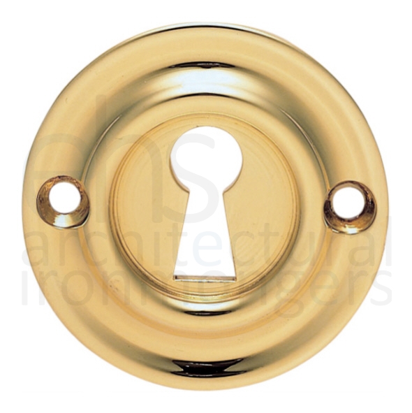 AQ41  Polished Brass  Carlisle Brass Single Ring Mortice Key Escutcheon
