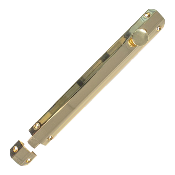 AQ84  254 x 36mm  Polished Brass  Carlisle Brass Universal Slide Action Surface Bolt