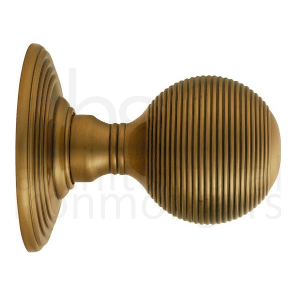 DK37CFB  Florentine Bronze  Delamain Contemporary Mortice Knobs On Concealed Fix Round Roses