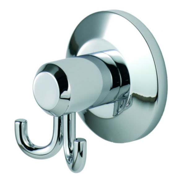 LW02CP  Polished Chrome  Tempo Double Robe Hook