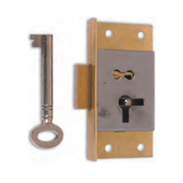 AS6509  064 x 35mm  Left Hand Keyed Alike  Keyed Alike Cut Brassed Cabinet Lock