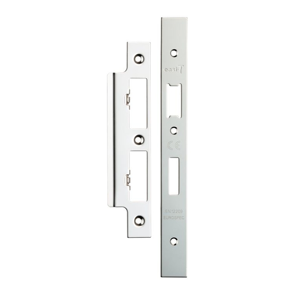 FSF5017BSS  Square Forend & Striker  Polished Stainless  For Architectural Euro Standard Sash & Bath Locks