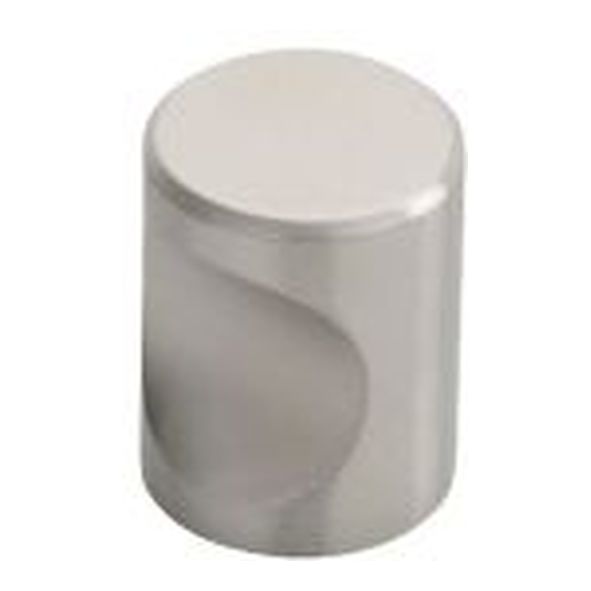 FTD430ASS  16 x 16 x 20mm  Satin Stainless  Fingertip Design Cylindrical Cabinet Knob