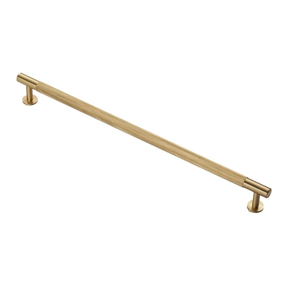 FTD700HSB • 320 c/c x 350 x 12 x 36mm • Satin Brass • Fingertip Design Knurled Cabinet Pull Handle