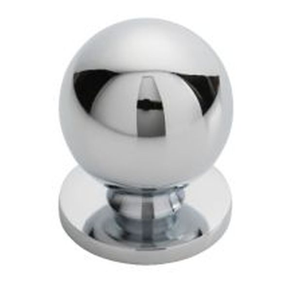 CH6CCP  25 x 25 x 31mm  Polished Chrome  Fingertip Design Ball Cabinet Knob