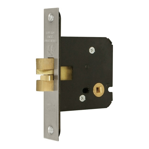 G8028-076-SS  076mm [057mm]  Satin Stainless  Architectural Sliding Bathroom Door Lock