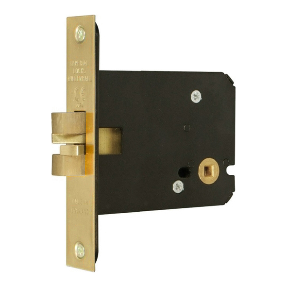 G8028-100-SB  101mm [082mm]  Satin Brass  Architectural Sliding Bathroom Door Lock