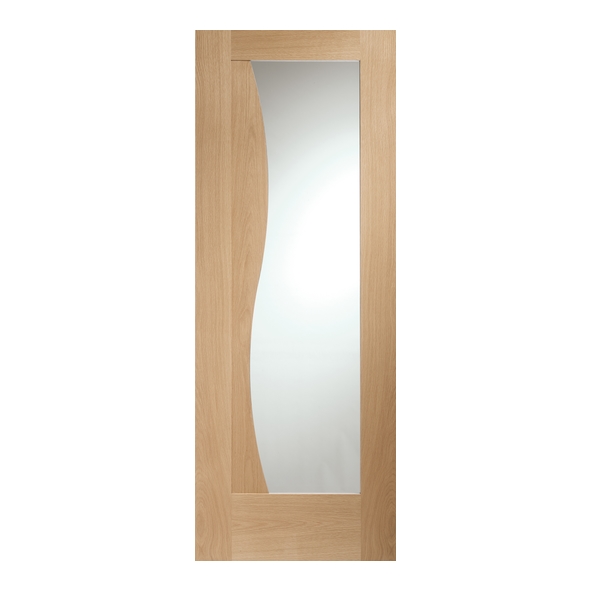 XL Joinery Internal Unfinished Oak Emilia Doors [Clear Glass]