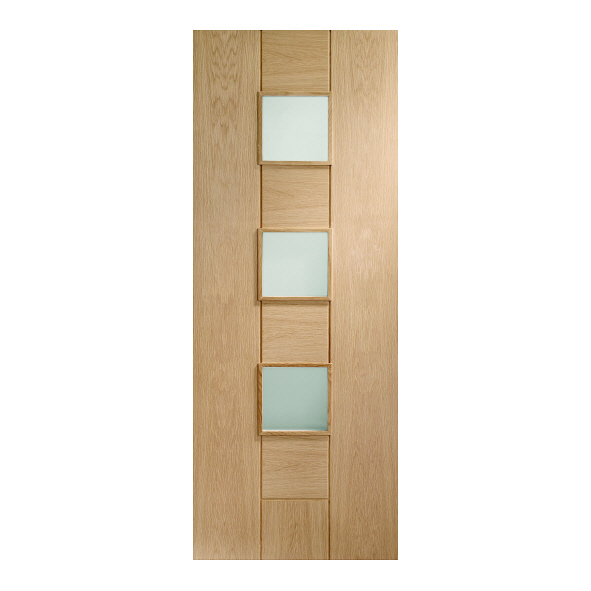 XL Joinery Internal Unfinished Oak Messina Doors [Obscure Glass]