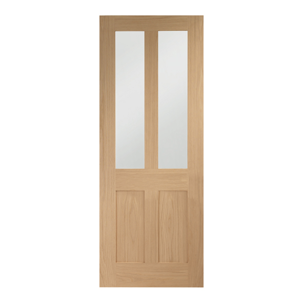 XL Joinery Internal Unfinished Oak Malton Shaker Doors [Clear Glass]