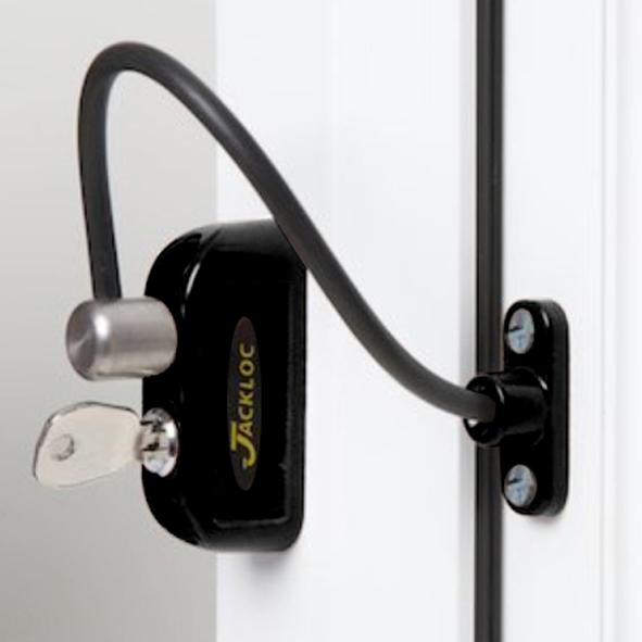 PRO-5-BLACK  200mm  Black  Jackloc Security Cable Window Restrictor