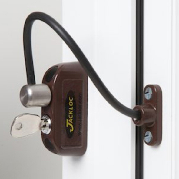 PRO-5-BROWN  200mm  Brown  Jackloc Security Cable Window Restrictor
