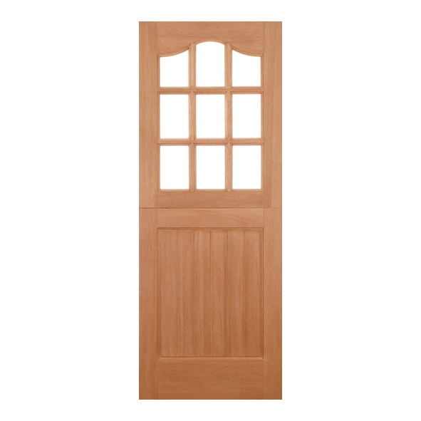 LPD External Hardwood M&T Shaped Top Stable 9L Doors [Clear Double Glazed]