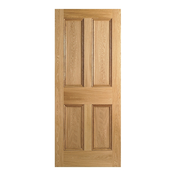 LPD Internal Unfinished Oak 4 Panel Doors