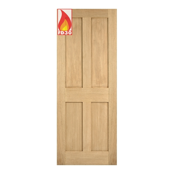 OLONFC30  1981 x 762 x 44mm [30]  LPD Internal Unfinished Oak London FD30 Fire Door