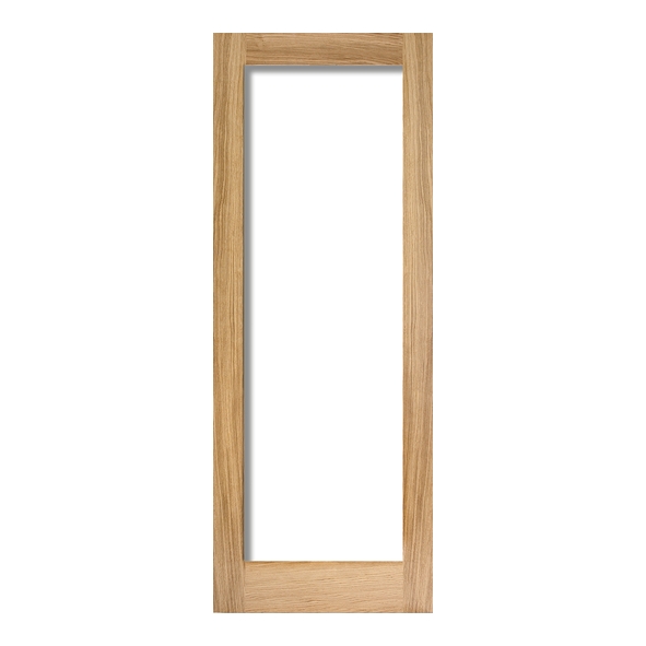 LPD Internal Unfinished Oak Pattern 10 Doors [Clear Glass]