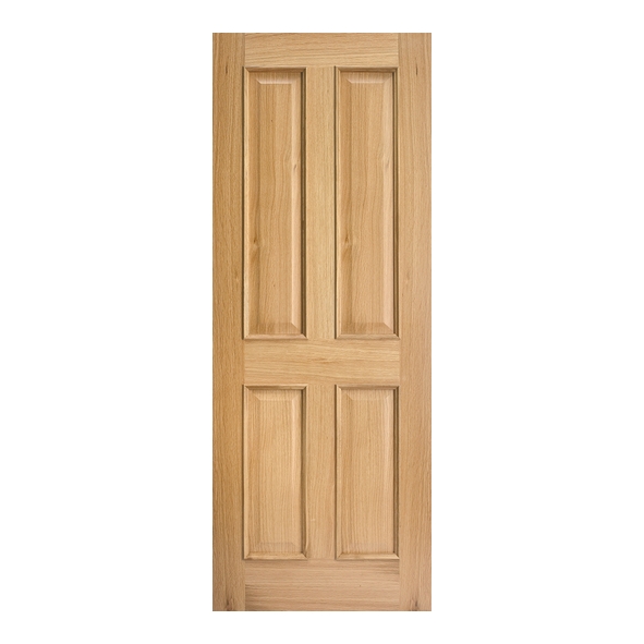 LPD Internal Unfinished Oak Regency 4 Panel Raised Moulding Doors