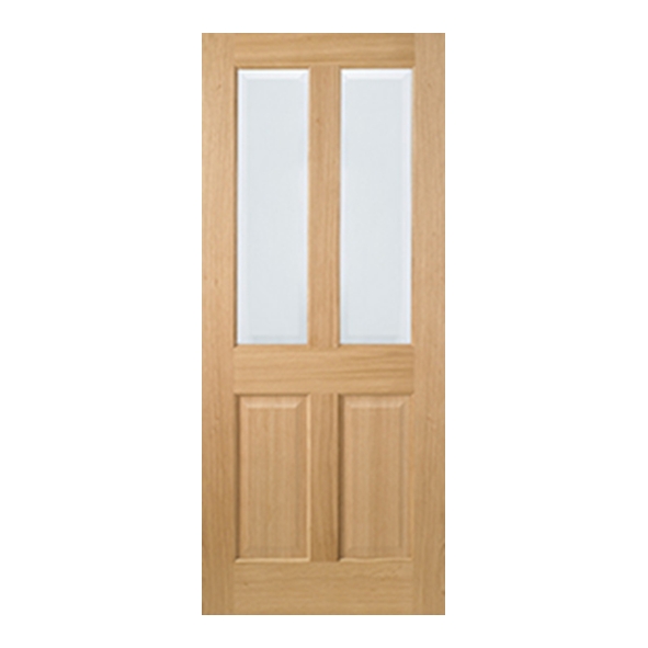 LPD Internal Unfinished Oak Richmond Doors [Clear Bevelled Glass]