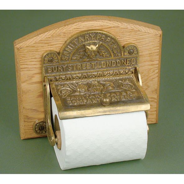 TR-AB  Aged Brass  Reproduction Sanitary Paper Company Toilet Roll Holder