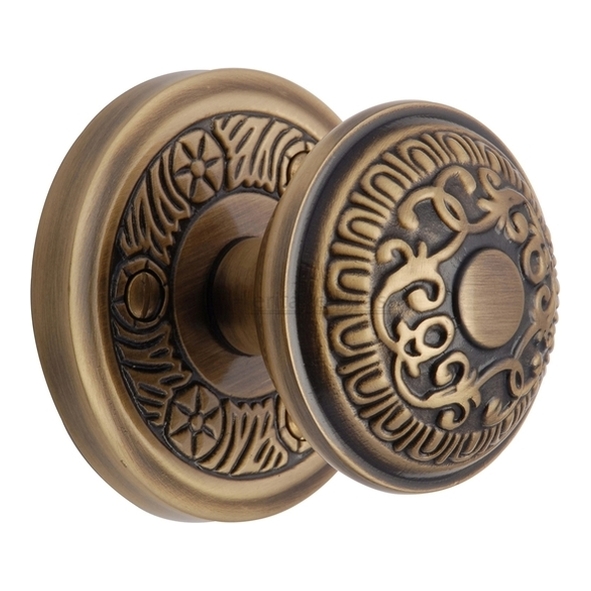 AYD1324-AT  Antique Brass  Heritage Brass Aydon Mortice Knobs On Round Roses