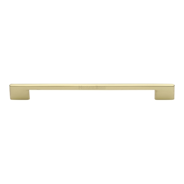 C3681 256-PB • 256 x 289 x 8 x 30mm • Polished Brass • Heritage Brass Slim Metro Cabinet Pull Handle