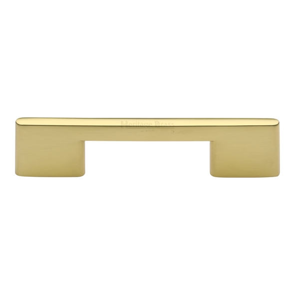 C3681 96-PB • 096 x 131 x 8 x 30mm • Polished Brass • Heritage Brass Slim Metro Cabinet Pull Handle