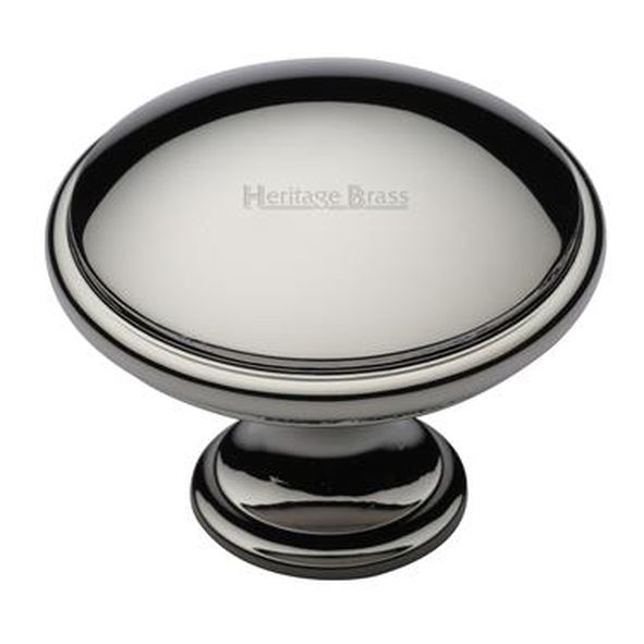 C3950 38-PNF • 38 x 19 x 30mm • Polished Nickel • Heritage Brass Domed With Base Cabinet Knob