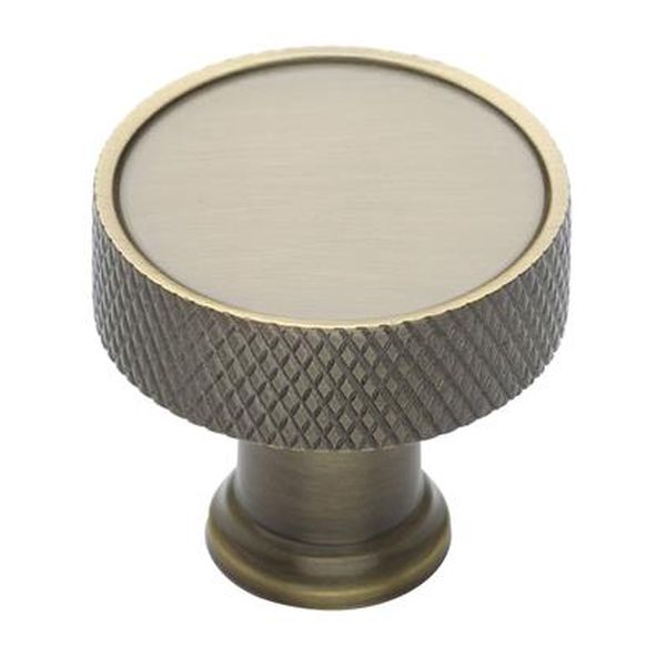 C4648 32-AT  32 x 16 x 29mm  Antique Brass  Heritage Brass Florence Knurled Cabinet Knob