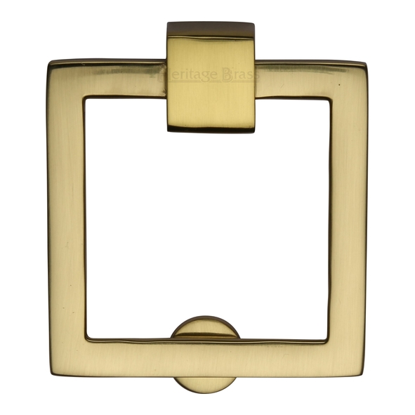 C6311-PB  50 x 50mm  Polished Brass  Heritage Brass Modern Square Cabinet Drop Handle