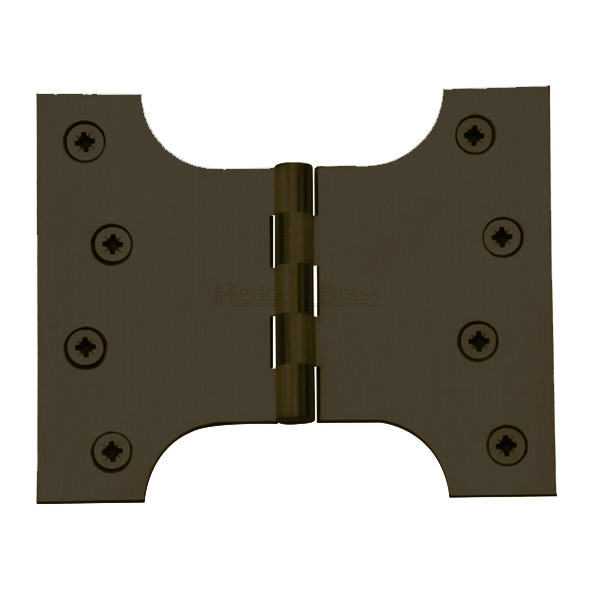 HG99-390-MB • 100 x 125 x 075mm • Matt Bronze [50kg] • Unwashered Brass Parliament Hinges