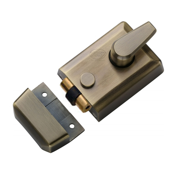NL-R3060-AT  092 x 070mm [060mm]  Antique Brass  Contemporary Roller Bolt Nightlatch