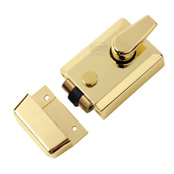NL-R3060-PB  092 x 070mm [060mm]  Polished Brass  Contemporary Roller Bolt Nightlatch