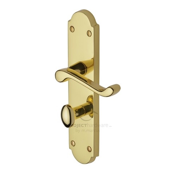 PR7088-PB • Bathroom [57mm] • Polished Brass • Heritage Brass Kensington Economy Levers On Backplates