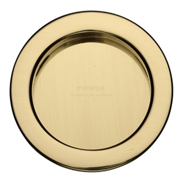 RD2322-PB • 57mm Ø • Polished Brass • Heritage Brass Concealed Fix Round Flush Pull Pair