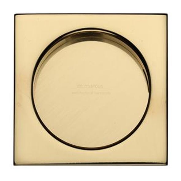SQ2327-PB  55 x 55mm  Polished Brass  Heritage Brass Concealed Fix Square Flush Pull Pair