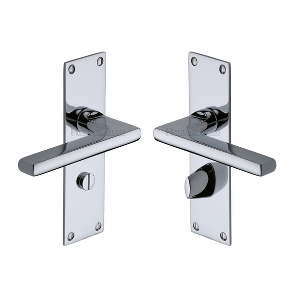TRI1330-PC  Bathroom [57mm]  Polished Chrome  Heritage Brass Trident Levers On Backplates