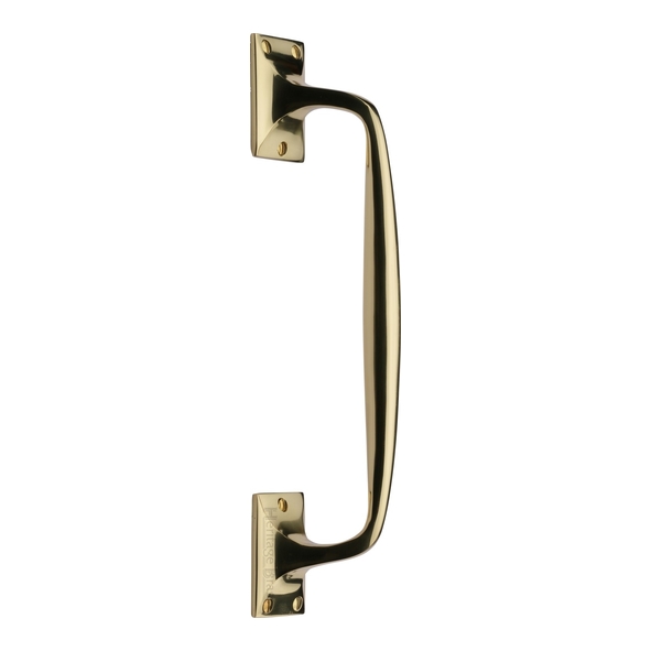 V1150 310-PB  310mm  Polished Brass  Heritage Brass Traditional Cranked Pull Handle