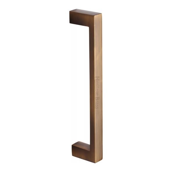 V2056-AT • 245mm • Antique Brass • Heritage Brass Square Section Bolt Fixing Pull Handle