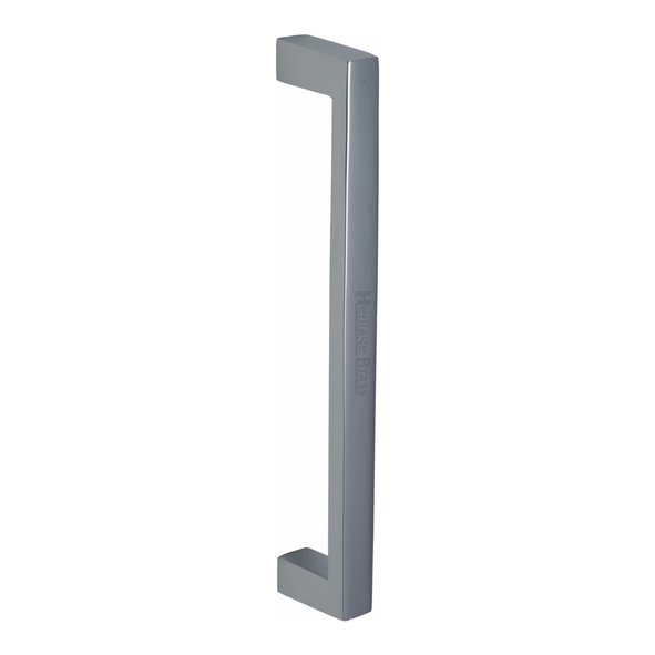 V2056-PC • 245mm • Polished Chrome • Heritage Brass Square Section Bolt Fixing Pull Handle