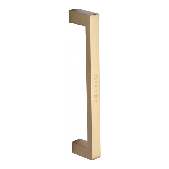 V2056-SB • 245mm • Satin Brass • Heritage Brass Square Section Bolt Fixing Pull Handle