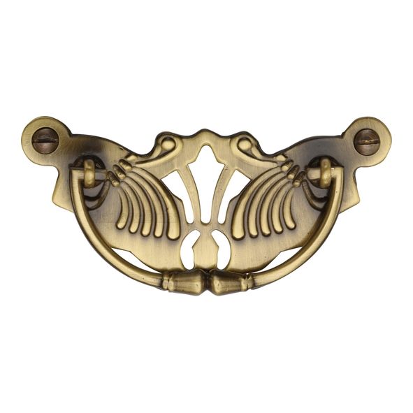 V5021-AT  90 x 40mm  Antique Brass  Heritage Brass Angel Cabinet Drop Handle