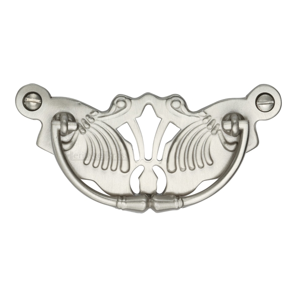 V5021-SN  90 x 40mm  Satin Nickel  Heritage Brass Angel Cabinet Drop Handle