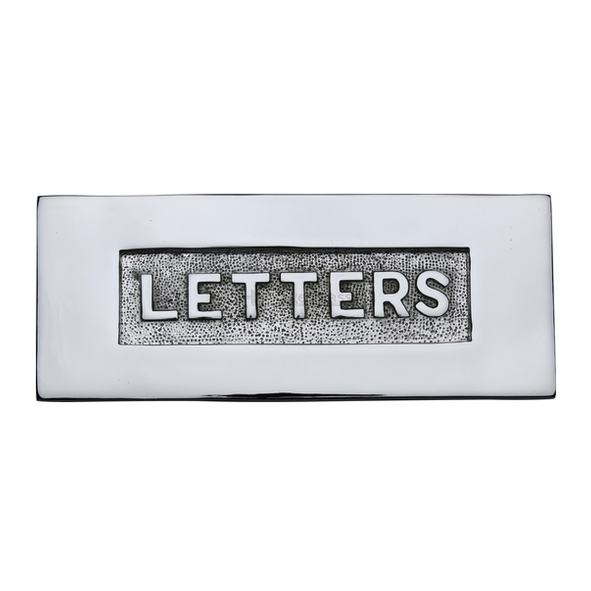V845-PC  254 x 101mm  Polished Chrome  Heritage Brass Victorian Sprung Letter Plate With Knocker