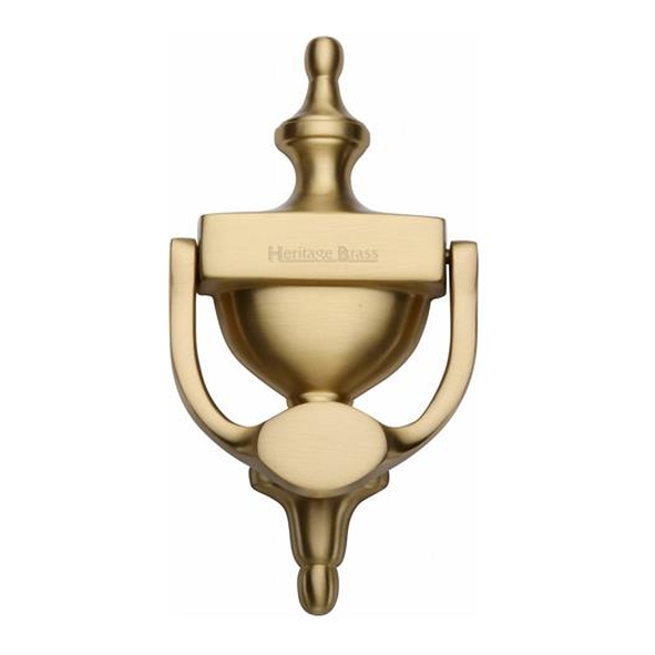 V910 195-SB  195mm  Satin Brass  Heritage Brass Urn Pattern Door Knocker