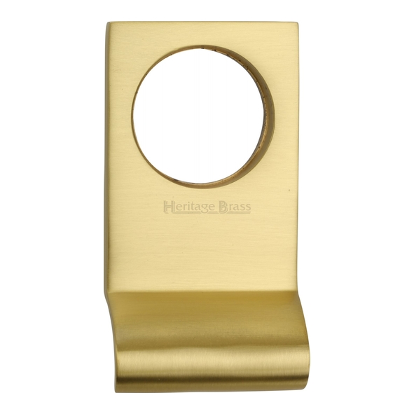 V933-SB • Satin Brass • Heritage Brass Contemporary Square Head Rim Cylinder Pull