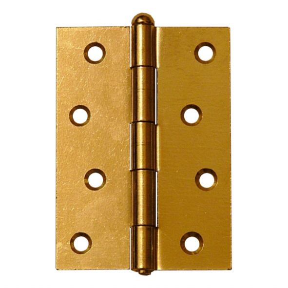 1840-100-EB  100 x 072mm  Electro Brassed [37.5kg]  Cranked Loose Square Corner Pin Steel Butt Hinges