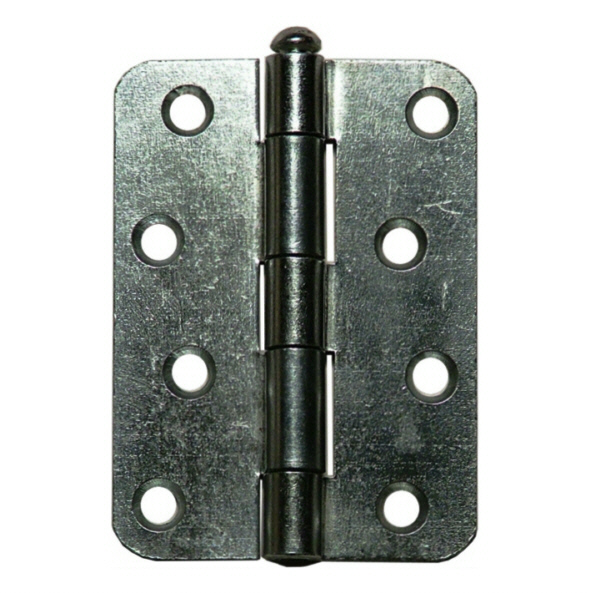 451ZR-100-ZP  100 x 076mm  Zinc Plated [40kg]  Strong Cranked Loose Pin Radiused Corner Steel Butt Hinges